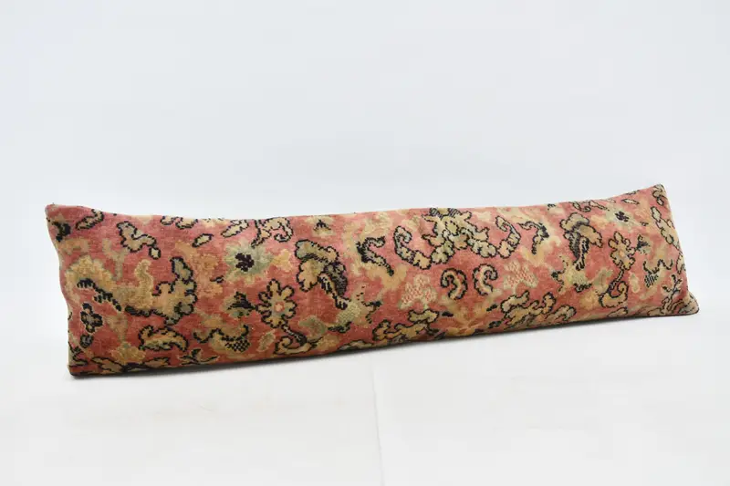 Turkish Pillow, Sustainable Pillow Case, Cotton Pillow Sham, Pillow, Boho Pillow Sham Cover, Kilim Cushion Sham, Pet Pillow, 12x48 Red Pillow - 3