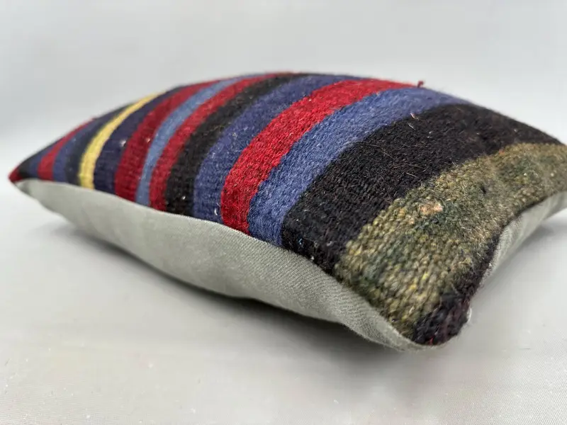 Bolster Throw Pillow Sham, Home Decor Pillow, Pillow Case, Ethnic Pillow Case, Kilim Pillow Cover, Kilim Pillow, 12x20 Purple Cushion - 6