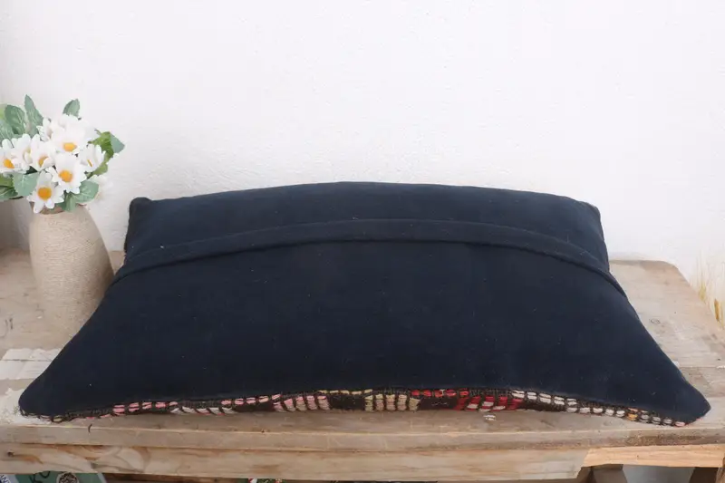Bed Pillow Cover, Vintage Kilim Pillow, Gift Pillow, 12x20 Brown Cushion Cover, Home Decor Pillow, Lounge Throw Pillow, Cushion Cover - 7