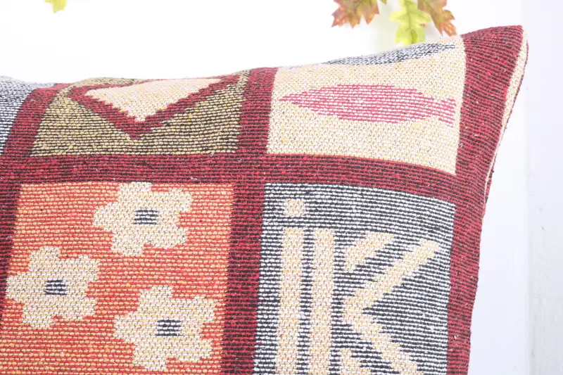 Throw Kilim Pillow, 28x28 Blue Pillow Sham, Pillow Case, Christmas Pillow Sham, Interior Designer Pillow, Turkish Pillow, Hippie Throw Cushion Case - 5