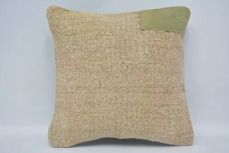 Pillow for Couch, Cushion Case, Handmade Kilim Cushion, Yoga Cushion, Interior Designer Pillow, 12x12 Beige Cushion, Sustainable Cushion Cover - 1