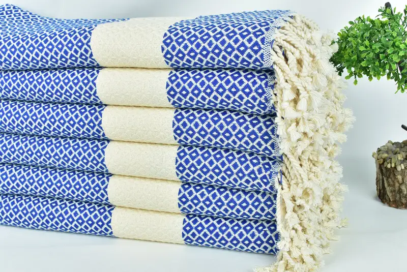 Monogrammed Beach Towel, Quick-dry travel peshtemal towel, Quick-dry towel, 70x40 Cotton Geometric Towel, Sand-free towel, Bachelorette Favor - 3