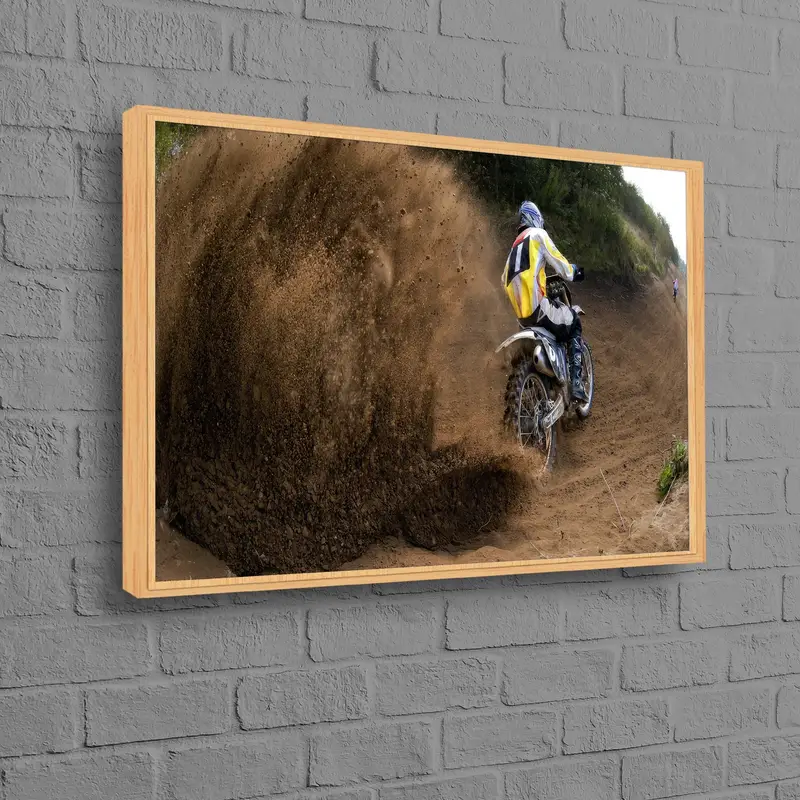 Artistic Mountainbiker Canvas: Elevate Your Biker Man Cave