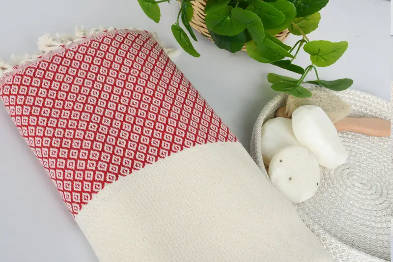 Lightweight towel, Travel Towel, Oversized lightweight Turkish bath towel USA, Cotton towel, 70x36 Linen Diamond Towel, Custom Gift, Valentines Gift - 6