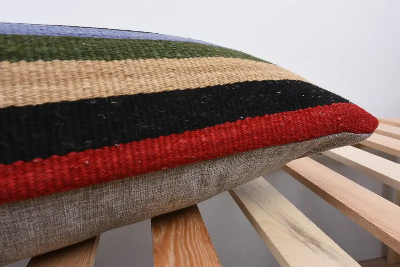12x48 Red Cushion Cover, Pillow for Couch, Meditation Cushion Cover, Bolster Pillow Cover, Handmade Kilim Cushion, Pillow Cover, Turkish Pillow - 7