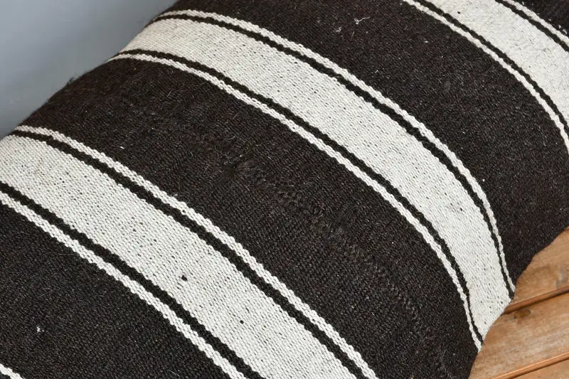 Kilim Pillow, Tapestry Cushion Cover, Throw Kilim Pillow, Pillow Cover, Ethnical Kilim Rug Pillow, 20x28 White Pillow Cover - 3