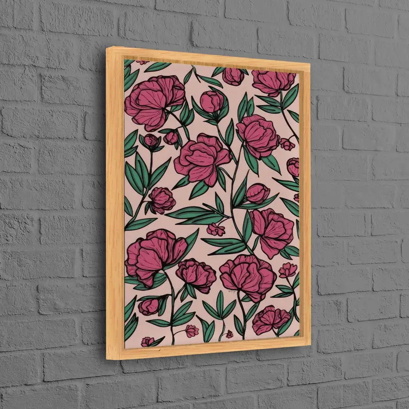 ミニマリストのバラの恋人キャンバス: お母さんへのエレガントなギフト