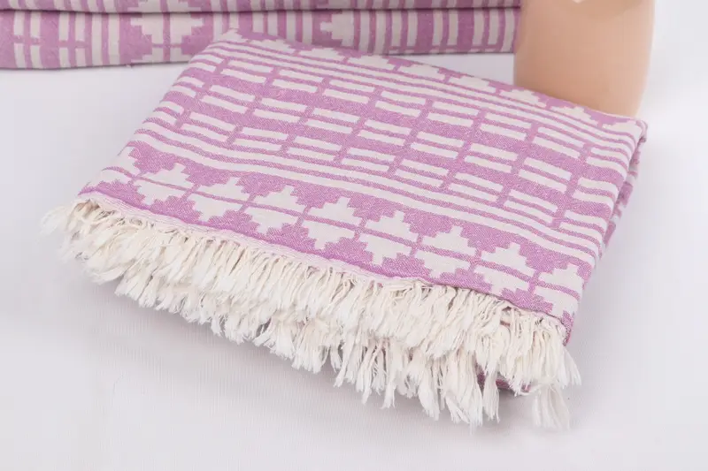Bath towel, Birthday Gift, 70x40 Cotton Kilim Design Towel, Lightweight Turkish towel, Cotton towel, Cancun Bachelorette Party Gift Ideas - 6