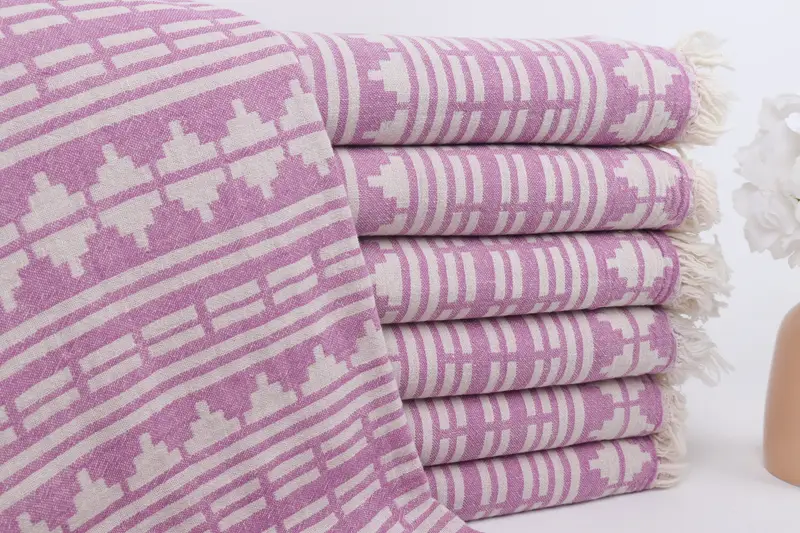 Bath towel, Birthday Gift, 70x40 Cotton Kilim Design Towel, Lightweight Turkish towel, Cotton towel, Cancun Bachelorette Party Gift Ideas - 2