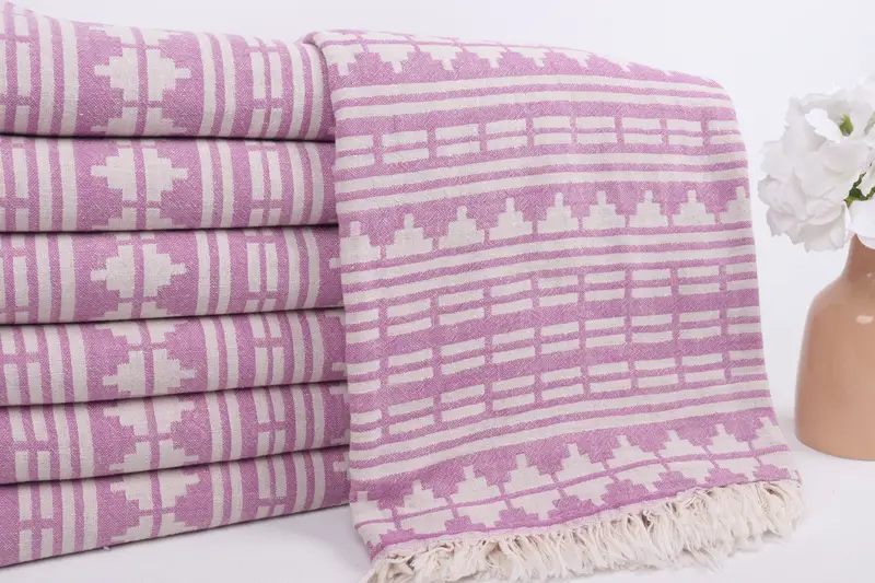 Bath towel, Birthday Gift, 70x40 Cotton Kilim Design Towel, Lightweight Turkish towel, Cotton towel, Cancun Bachelorette Party Gift Ideas - 3