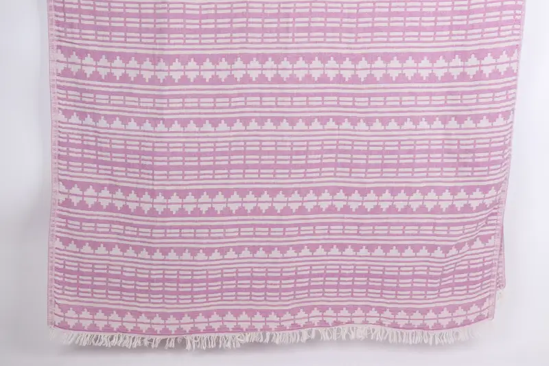 Bath towel, Birthday Gift, 70x40 Cotton Kilim Design Towel, Lightweight Turkish towel, Cotton towel, Cancun Bachelorette Party Gift Ideas - 1