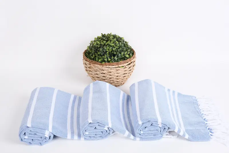 Absorbent towel, Turkish hand towel, Turkish bath towel, Embroidered Beach Towel, Turkish Towel Set, 70x40 Cotton Striped Towel, Gift For Coworker - 8
