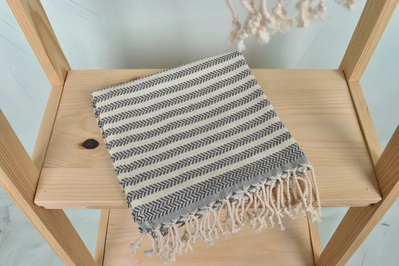 Monogram Kitchen Towel, Gift For Him, Turkish Tea Towel, 40x18 Cotton Chevron Towel, Monogrammed Hand Towel, Monogram Towels, Welcome Wedding Gift - 5