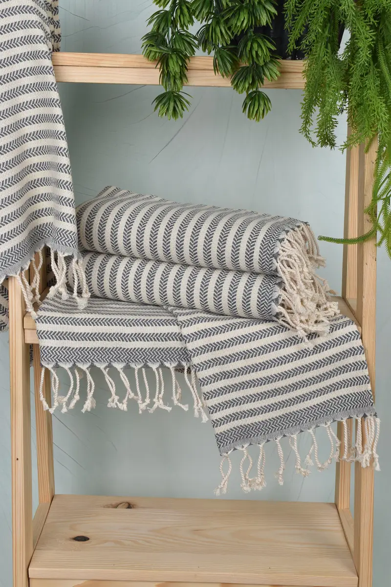 Monogram Kitchen Towel, Gift For Him, Turkish Tea Towel, 40x18 Cotton Chevron Towel, Monogrammed Hand Towel, Monogram Towels, Welcome Wedding Gift - 6