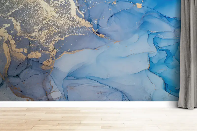 Alcohol Ink Wall Mural, Custom Wall Paper, Gold Marble Wall Mural, Wall Paper Peel and Stick, Bright Wall Paper, , Luxury Marble Wall Decor, - 4