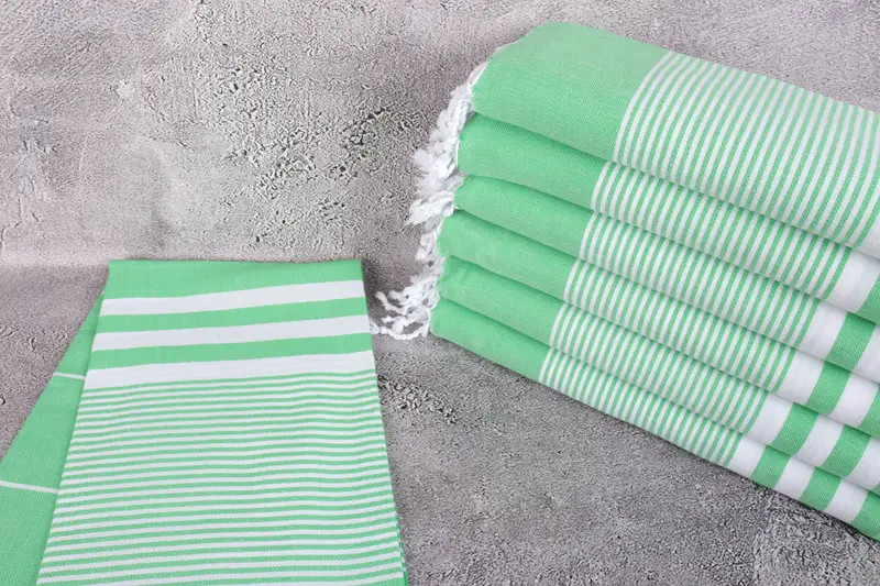 Organic Towel, Custom Towel, Engagement Gift, Bridesmaid Gift, Quick-dry travel peshtemal towel, Turkish Towel USA, 70x40 Cotton Striped Towel - 2