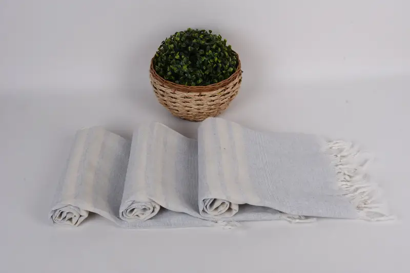 Monogram Beach Towel, Custom Gift, Organic Turkish towel, First Wedding Anniversary Gift, Spa Gift Towel, Baby Boy Gift, 68x40 Cotton Striped Towel - 8