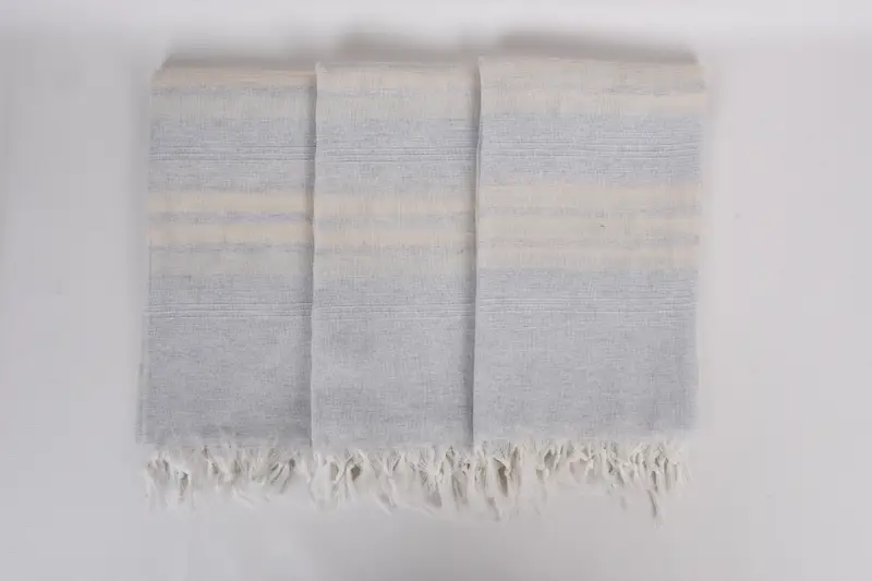 Monogram Beach Towel, Custom Gift, Organic Turkish towel, First Wedding Anniversary Gift, Spa Gift Towel, Baby Boy Gift, 68x40 Cotton Striped Towel - 7