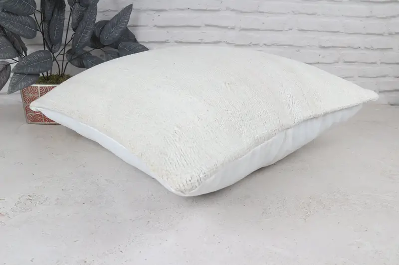 22x22 White Cushion Case, Boho Pillow, Pillow Sham, Vintage Kilim Pillow Pillow Cover, Pillow for Sofa, Home Decor Pillow - 7