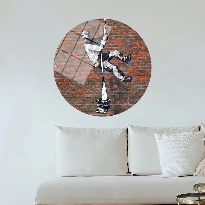 Urban Elegance: Banksy Graffiti Printed Canvas Art