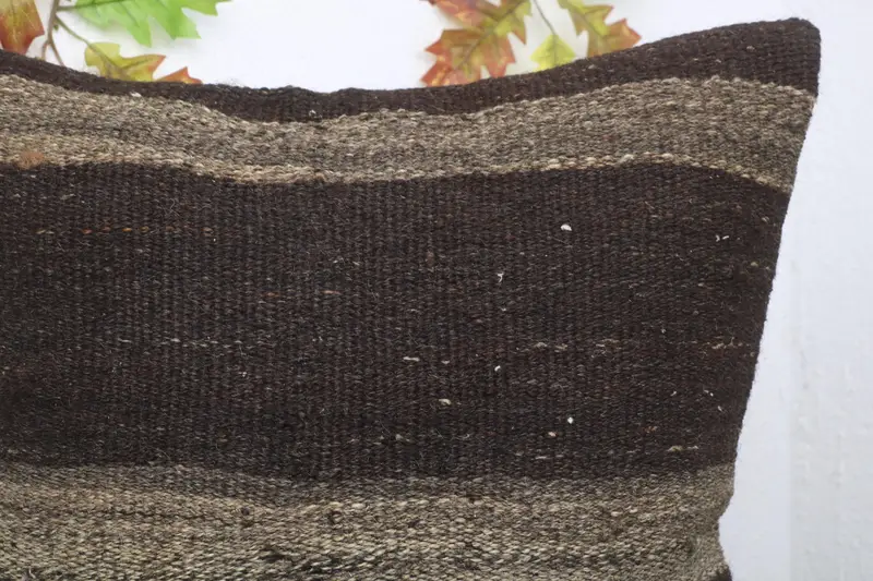 20x20 Brown Pillow Case, Ethnical Kilim Rug Pillow, Vintage Pillow, Boho Pillow Sham Cover, Authentic Cushion, Chair Cushion Case, Pillow Cover - 5