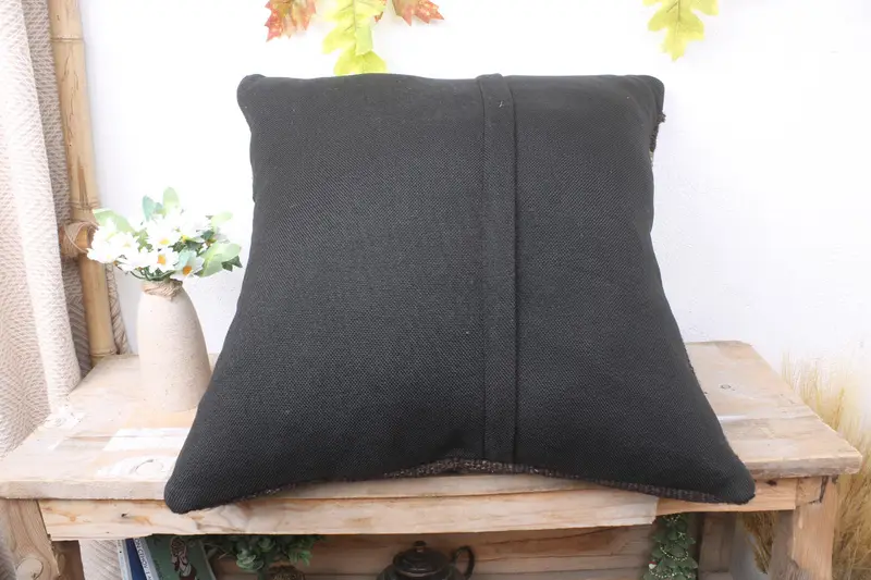 20x20 Brown Pillow Case, Ethnical Kilim Rug Pillow, Vintage Pillow, Boho Pillow Sham Cover, Authentic Cushion, Chair Cushion Case, Pillow Cover - 7