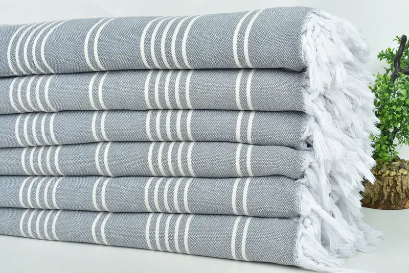 Monogram Beach Blanket, 96x70 Cotton Striped Towel, Personalized Wedding Gift, Bridal Shower Gift, Monogram Blanket, Decorative Blanket - 3