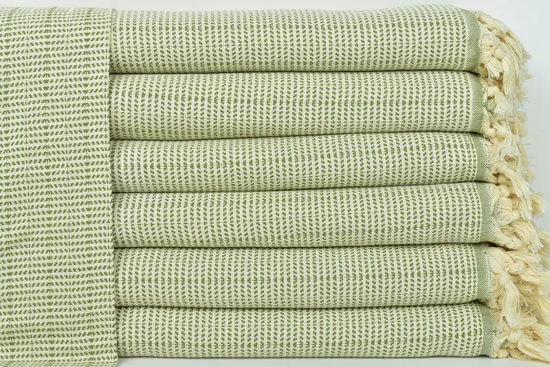 Turkish Blanket, Housewarming Gift, Bridesmaid Gift, Turkish Cotton Blanket, Monogram Blanket, Turkish Tablecloth, 92x76 Cotton Geometric Towel - 1