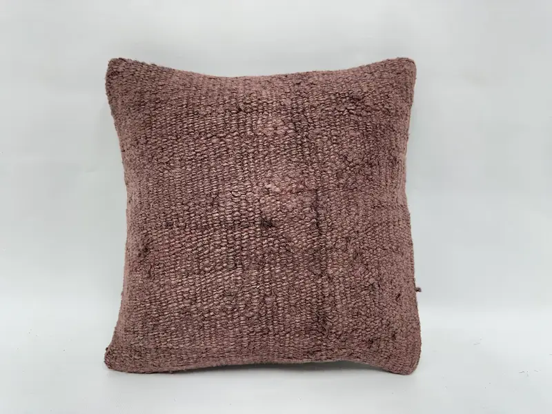 Antique Pillows, 12x12 Brown Pillow Case, Tapestry Pillow Cover, Car Pillow Cover, Cushion Case, Car Pillow Case, Kilim Cushion Sham, Vintage Pillow - 1