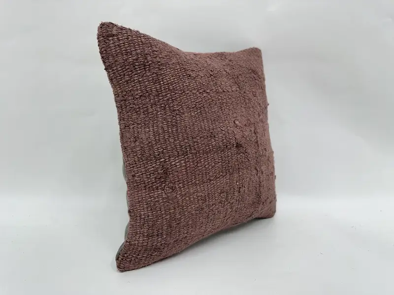 Antique Pillows, 12x12 Brown Pillow Case, Tapestry Pillow Cover, Car Pillow Cover, Cushion Case, Car Pillow Case, Kilim Cushion Sham, Vintage Pillow - 3