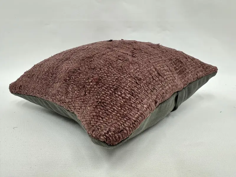 Antique Pillows, 12x12 Brown Pillow Case, Tapestry Pillow Cover, Car Pillow Cover, Cushion Case, Car Pillow Case, Kilim Cushion Sham, Vintage Pillow - 6