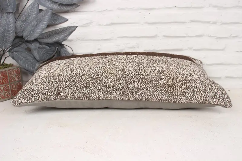 Interior Designer Pillow, Gift Pillow, Kilim Rug Cushion, 12x24 Beige Cushion Cover, Cushion Case, Handwoven Pillow Cover Pillow Sham, Boho Pillow - 5