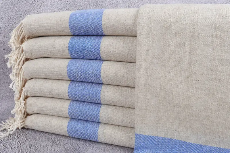 Quick-dry towel, 70x36 Linen Striped Towel, Spa Towel, Kids Beach Towel, Travel towel, Wedding Gift, Handmade Gift, Organic Towel, Cute Beach Towel - 1