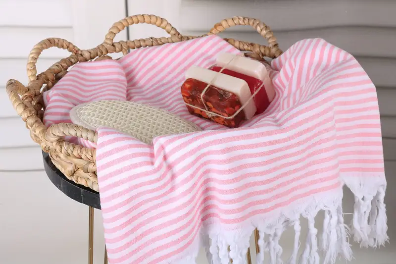 Guest Towel, Summer Gift Ideas, Quick-Dry Beach Towel, 68x36 Cotton Striped Towel, Quick-dry peshtemal, Mother Of The Groom Gift, Gift For Him - 2