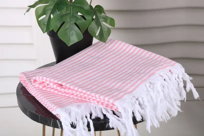 Guest Towel, Summer Gift Ideas, Quick-Dry Beach Towel, 68x36 Cotton Striped Towel, Quick-dry peshtemal, Mother Of The Groom Gift, Gift For Him - 3