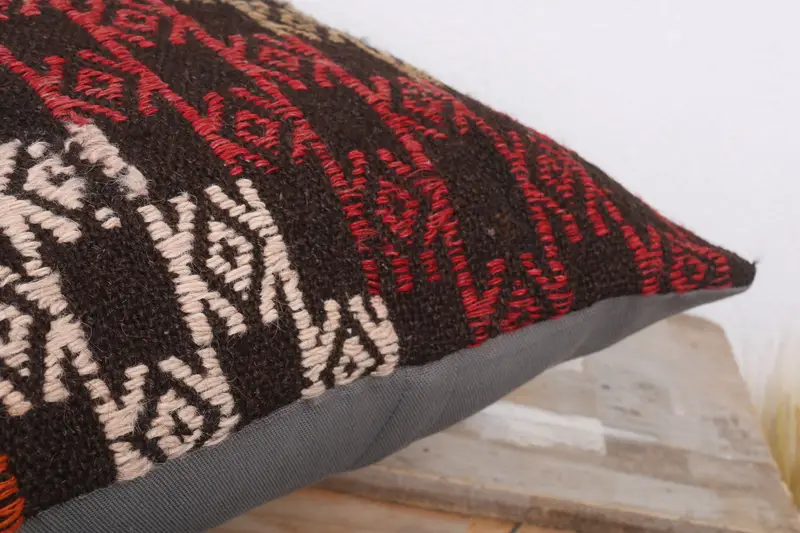 Pillow for Couch, 20x20 Red Pillow Case, Pillow, Turkish Rugs Pillow, Boho Pillow Sham Cover, Throw Kilim Pillow, Neutral Throw Pillow - 6
