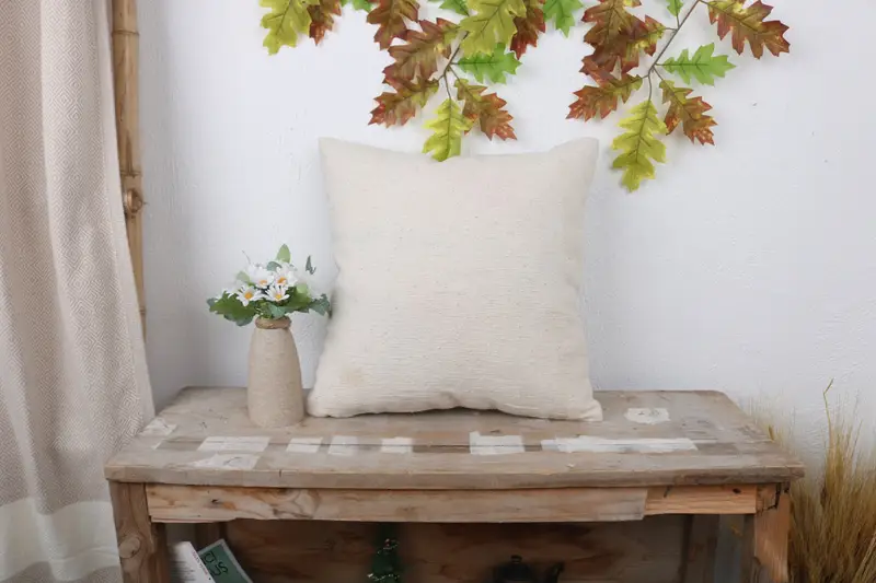 Gift Pillow, 16x16 White Pillow Case, Morroccon Kilim Cushion Pillow Sham, Pillow for Sofa, Neutral Throw Cushion Cover, Boho Pillow, Pillow Cover - 1