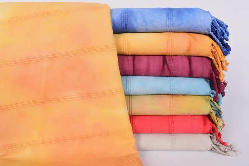 Spa Towel, Bachelorette Gifts, 64x38 Cotton Striped Tie Dye Towel, Best Friend Gift, Personalized Beach Towel, Bachelorette Party Favors Beach - 1