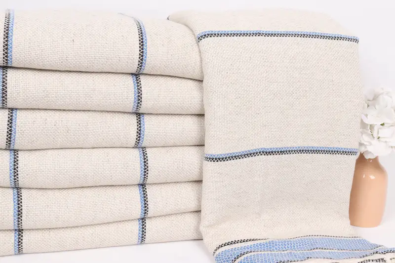 104x96 Baumwollstreifenhandtuch, Junggesellenparty Gefälligkeiten, Strandthema Bachelorette Party, Couchdecke, dekorative Decke, personalisierte Decke - 2