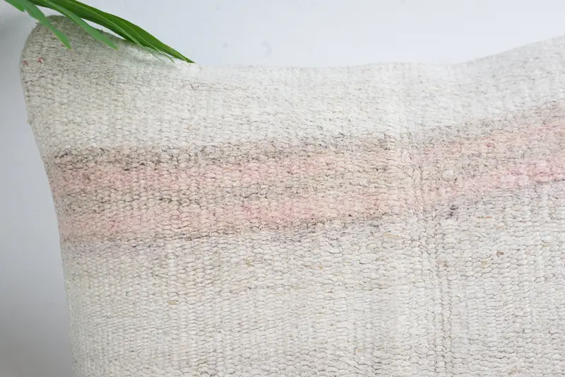 Decorative Throw Cushion Cover, Kilim Pillow, 16x16 White Cushion Cover, Cushion Cover, Interior Designer Pillow, Antique Pillows - 2