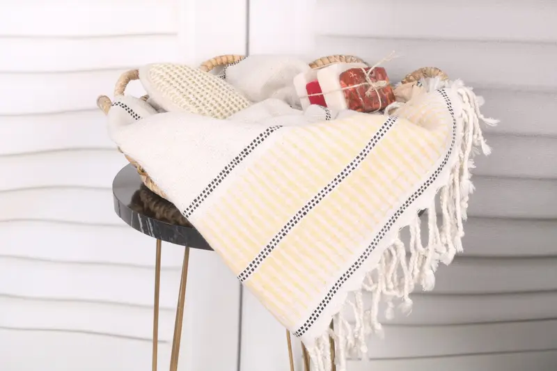 Turkish towel, Best Friend Christmas Gift, Arizona Bachelorette Party Favors, Fouta towel, 70x40 Linen Striped Towel, Monogram Turkish Towel - 2