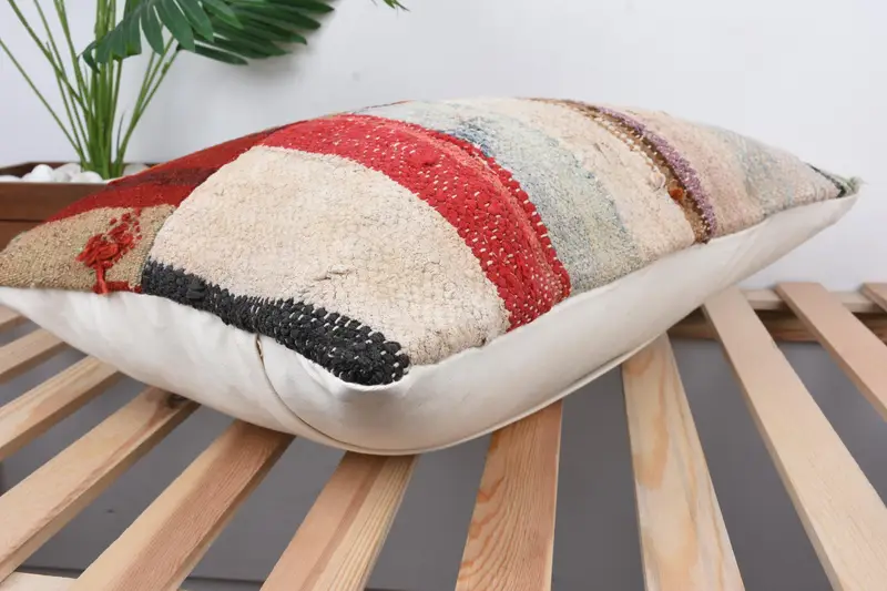 Decorative Throw Pillow Cover, Home Decor Pillow, Pillow Sham, 16x24 Beige Pillow Cover, Vintage Kilim Pillow, Kilim Pillow Cover - 6