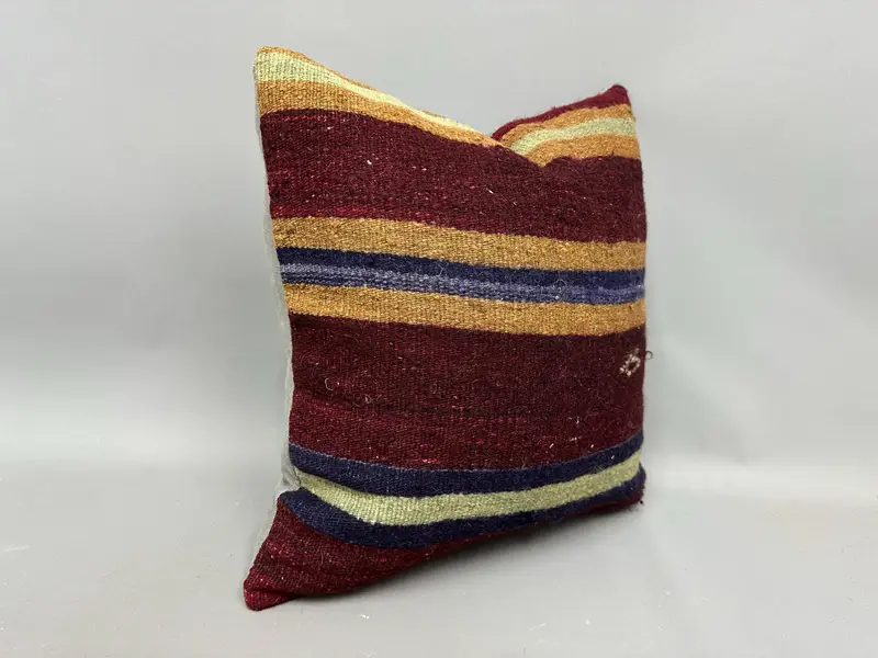 Wholesale Pillow Case, Vintage Kilim Throw Pillow, Pillow for Couch, Home Decor Pillow, 20x20 Red Pillow Case, Ikat Pillow, Cushion - 2