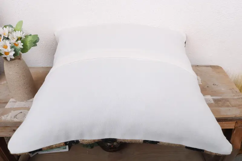 Southwestern Pillow Case, Vintage Kilim Pillow, Muted Cushion, Indoor Cushion, Pillow, 18x18 Beige Pillow Sham, Turkish Pillow, Antique Pillows - 7