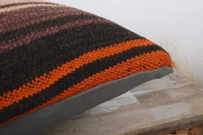 Comfy Throw Cushion Cover, 12x24 Brown Pillow, Pillow Sham, Vintage Pillow, Vintage Kilim Pillow, Throw Kilim Pillow, Outdoor Pillow Case - 6