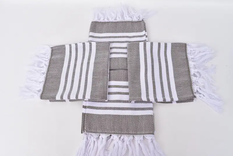 40x20 Cotton Zig zag Towel, Turkish Towel Hand Towel, Bridal Party Gifts, Monogram Hand Towel, Best Friend Gift, Summer Gift, Turkish Hand Towel - 6