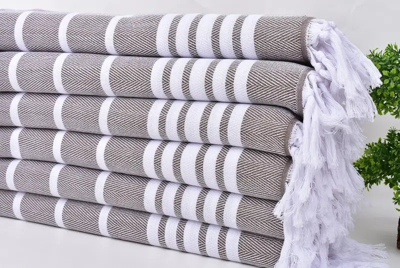 40x20 Cotton Zig zag Towel, Turkish Towel Hand Towel, Bridal Party Gifts, Monogram Hand Towel, Best Friend Gift, Summer Gift, Turkish Hand Towel - 3