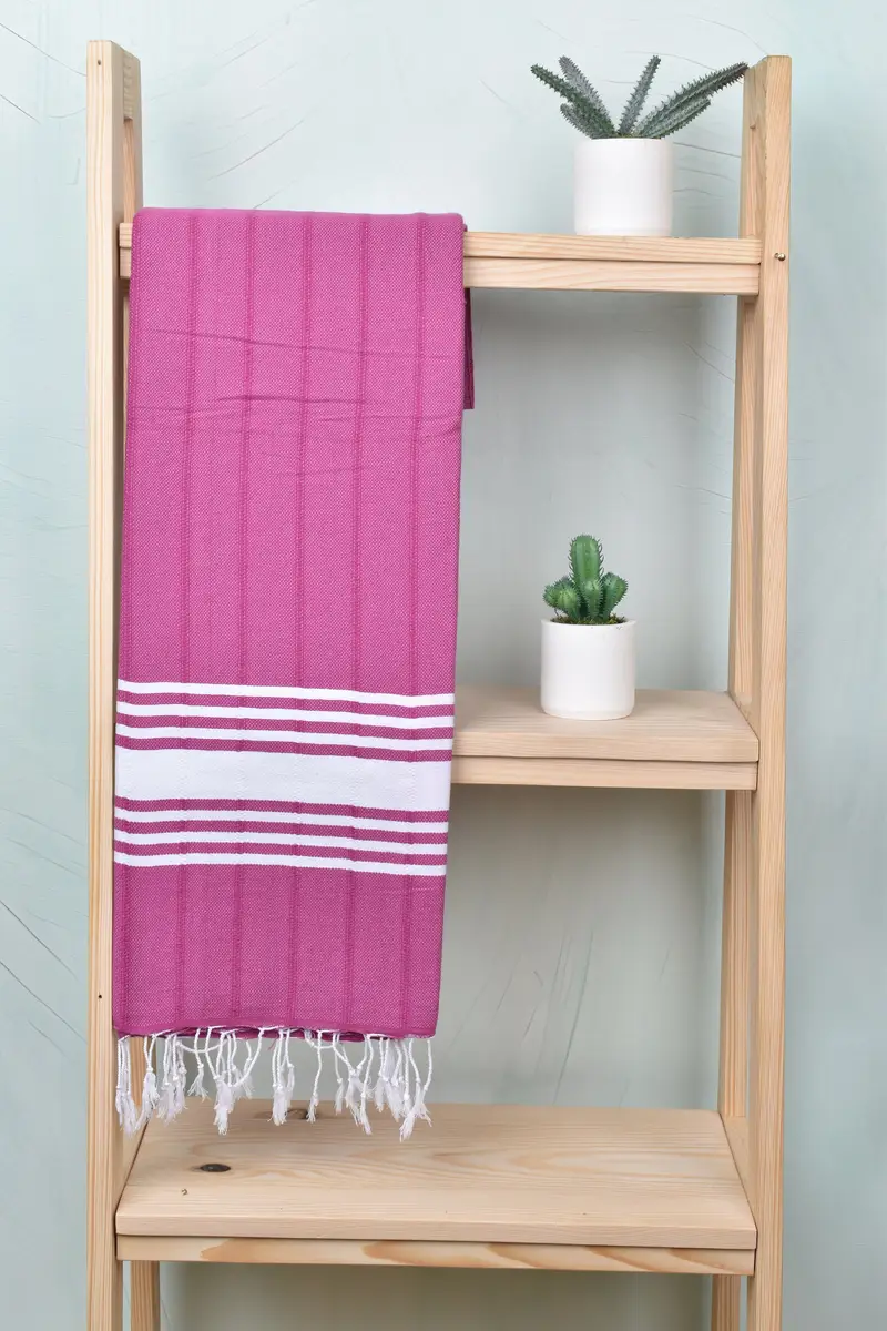 Embroidered Towel, Anniversary Gift For Her, 70x40 Cotton Striped Towel, Personalized Gifts, Custom Name Towel, Custom Bath Towel, Peshtemal Towel - 8