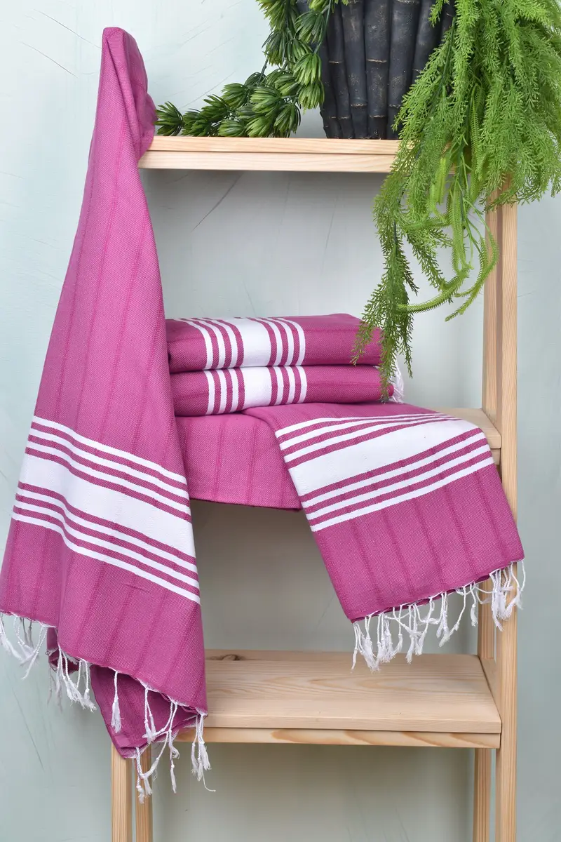 Embroidered Towel, Anniversary Gift For Her, 70x40 Cotton Striped Towel, Personalized Gifts, Custom Name Towel, Custom Bath Towel, Peshtemal Towel - 6