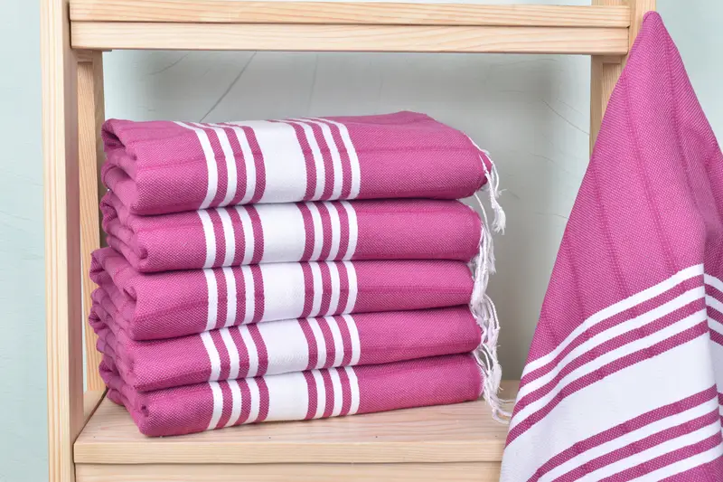 Embroidered Towel, Anniversary Gift For Her, 70x40 Cotton Striped Towel, Personalized Gifts, Custom Name Towel, Custom Bath Towel, Peshtemal Towel - 1